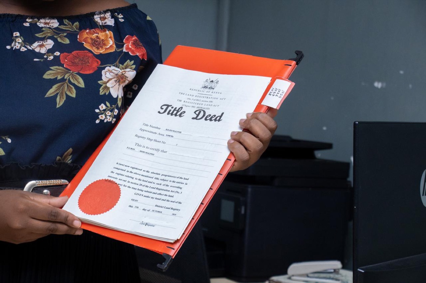 Kenya land title deed and survey documents